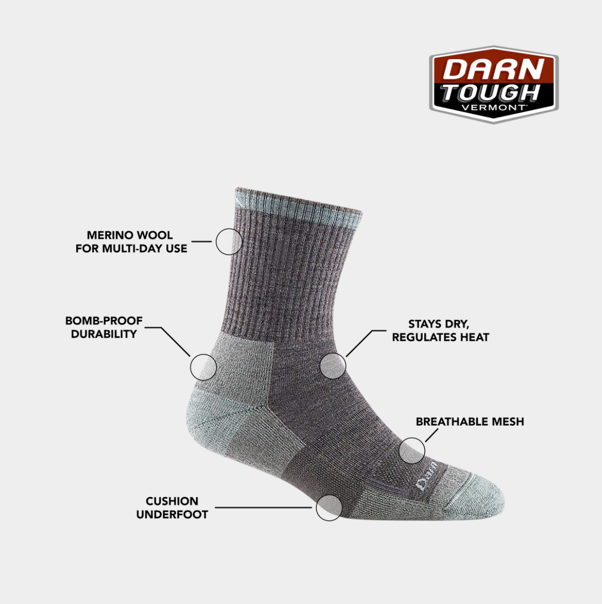 Women's | Ida May Micro Crew Midweight Work Sock W/Cushion