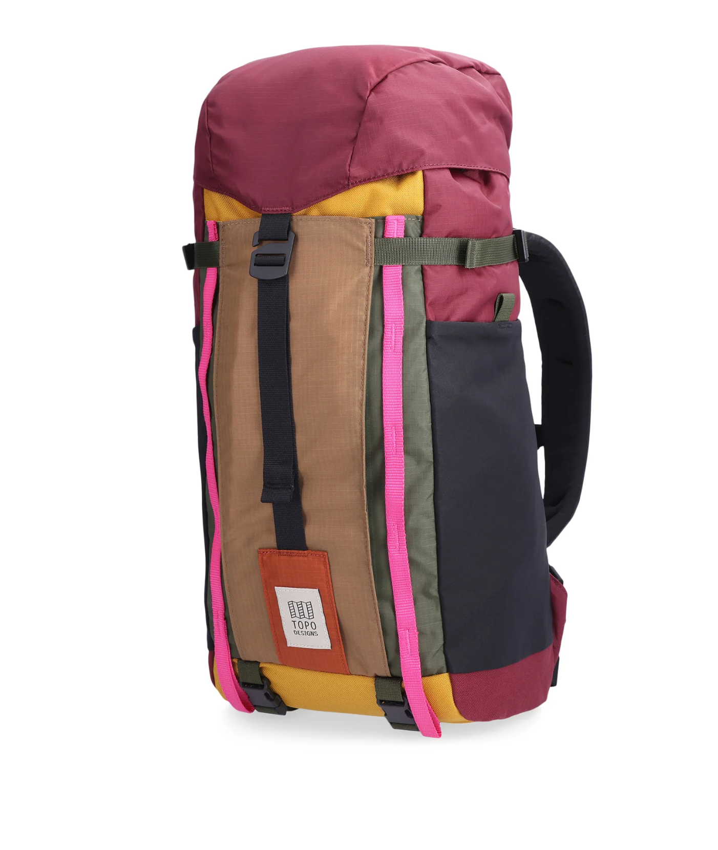 Topo Designs Mountain Pack - Burgundy/Dark Khaki Topo Designs Mountain Pack - Burgundy/Dark Khaki