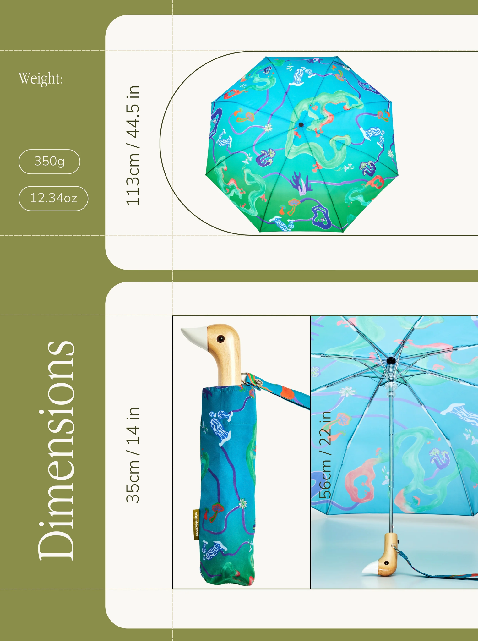 Compact Duck Umbrella | Multiple Colors