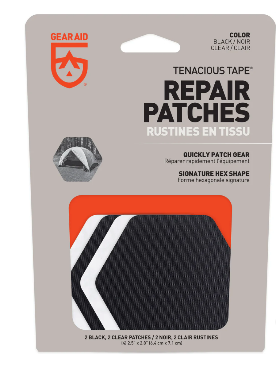 Tenacious Tape Hex Patches | Black/Clear