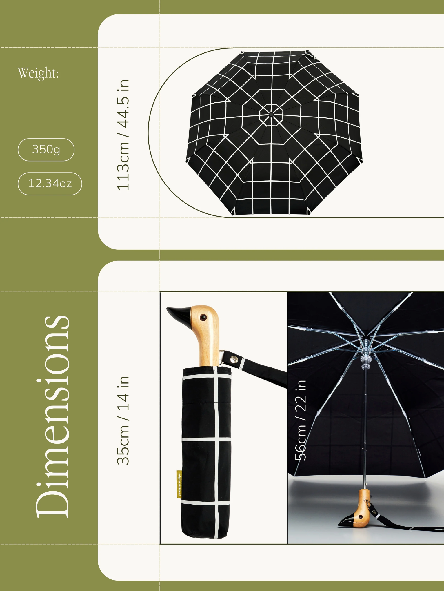 Compact Duck Umbrella | Multiple Colors