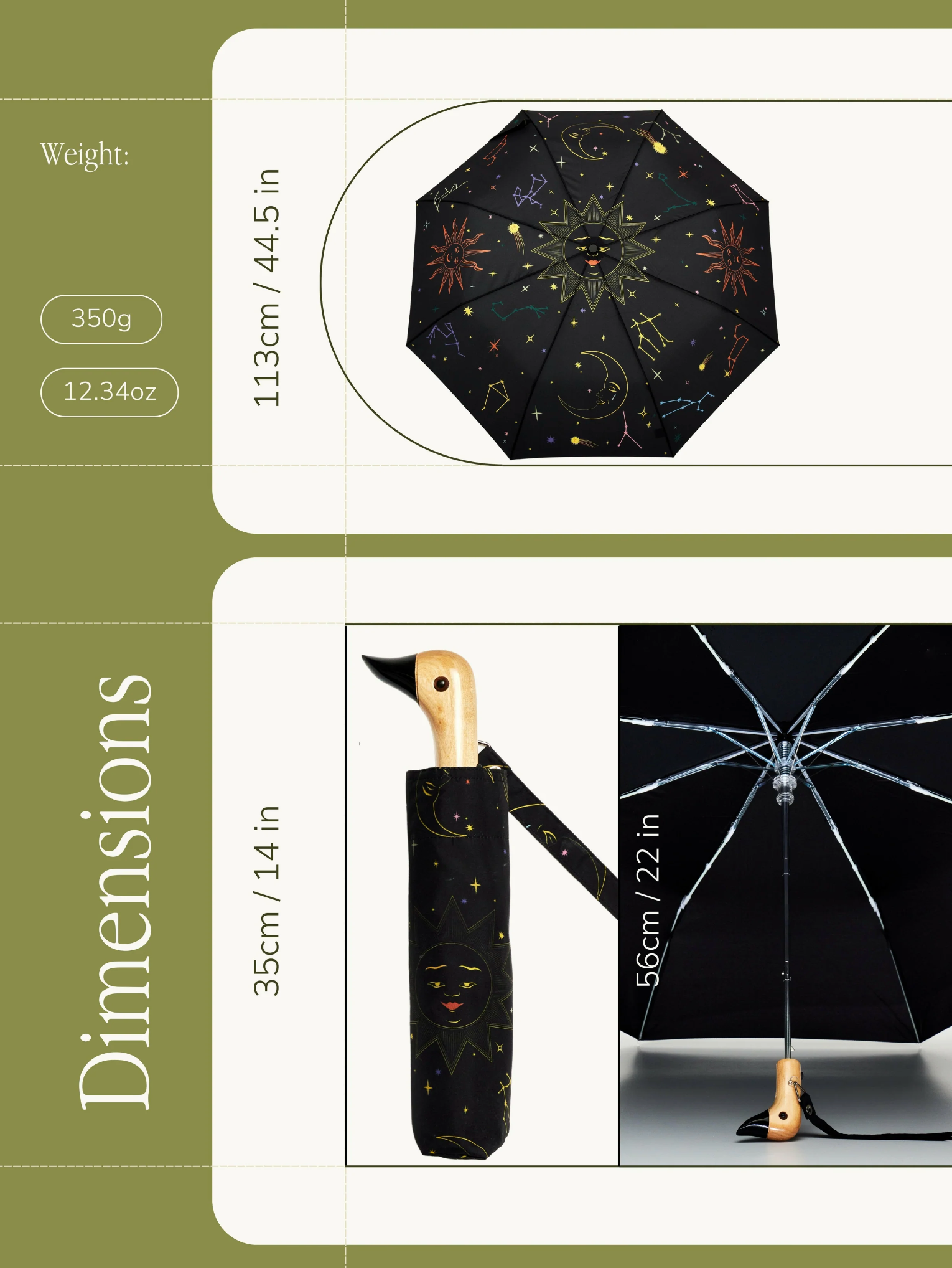 Compact Duck Umbrella | Multiple Colors