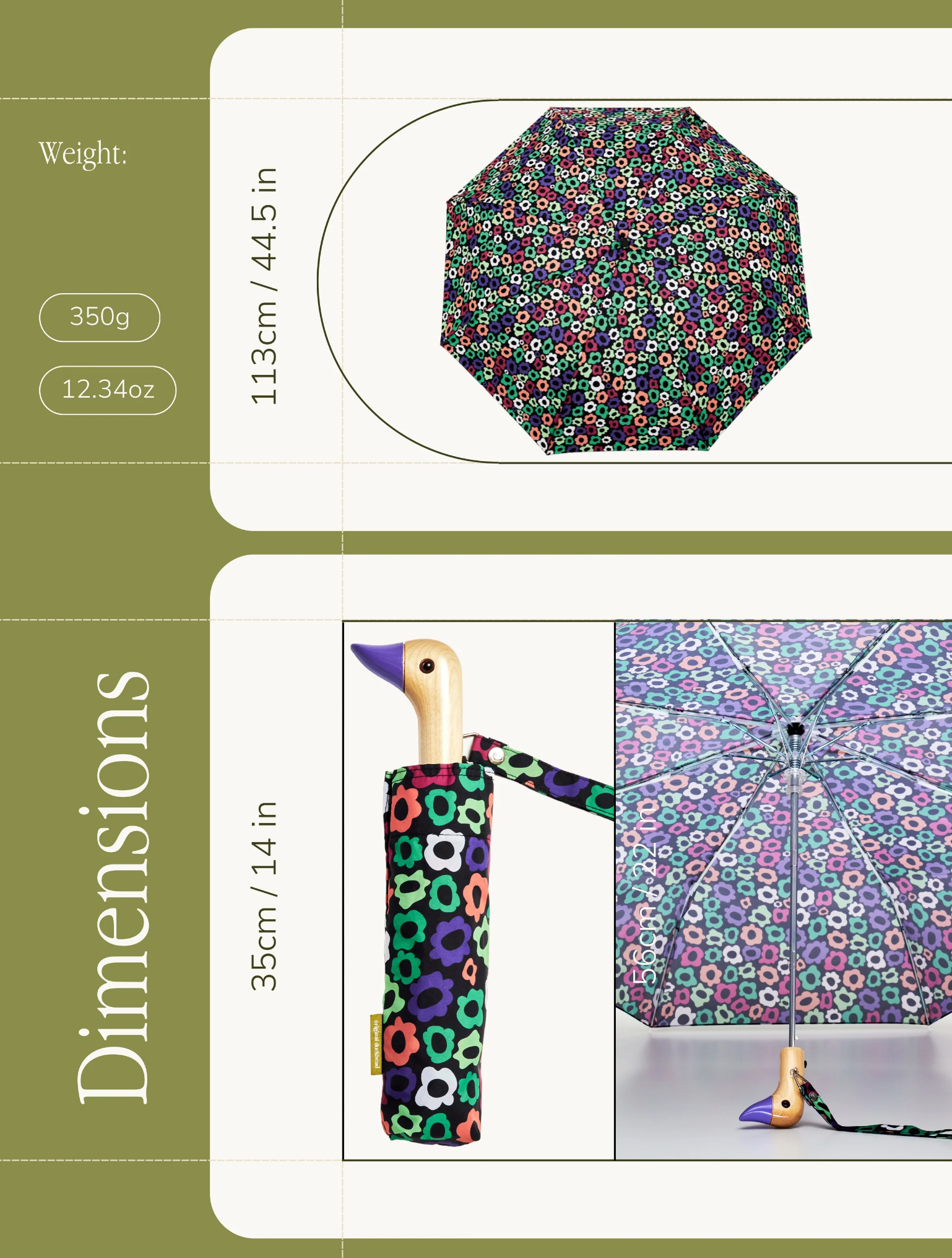 Compact Duck Umbrella | Multiple Colors