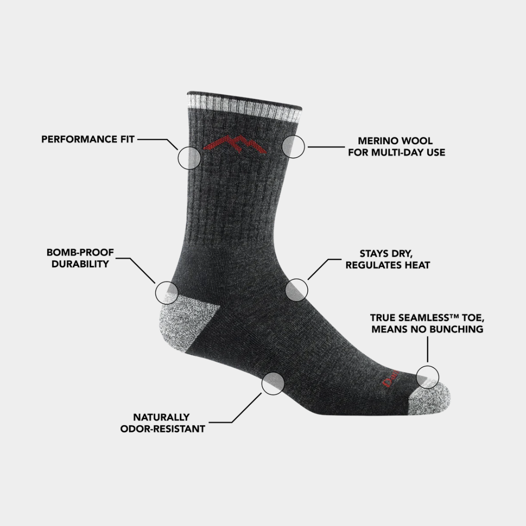 Men's | Hiker Micro Crew Midweight Hiking Sock W/Cushion