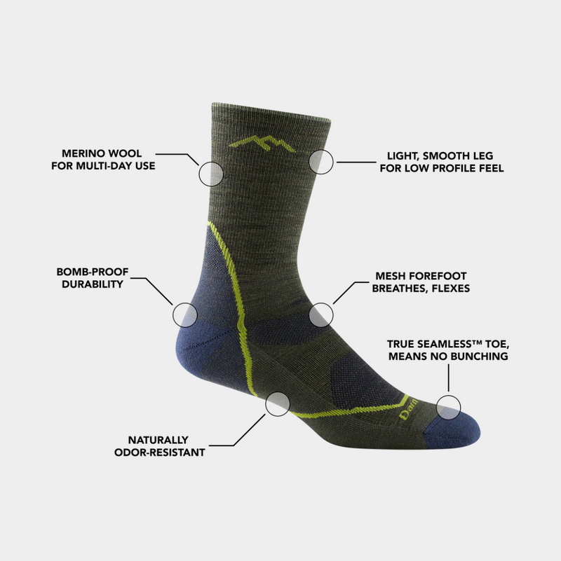 Men's | Light Hiker Micro Crew Lightweight Hiking Sock w/Cushion