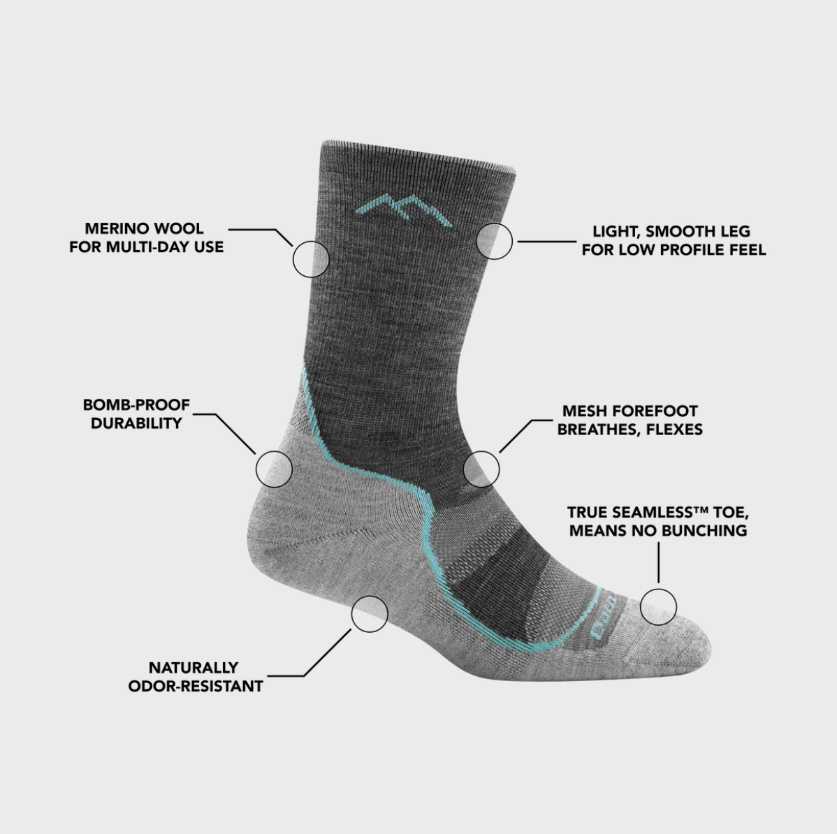 Women's | Light Hiker Micro Crew Lightweight Hiking Sock W/Cushion