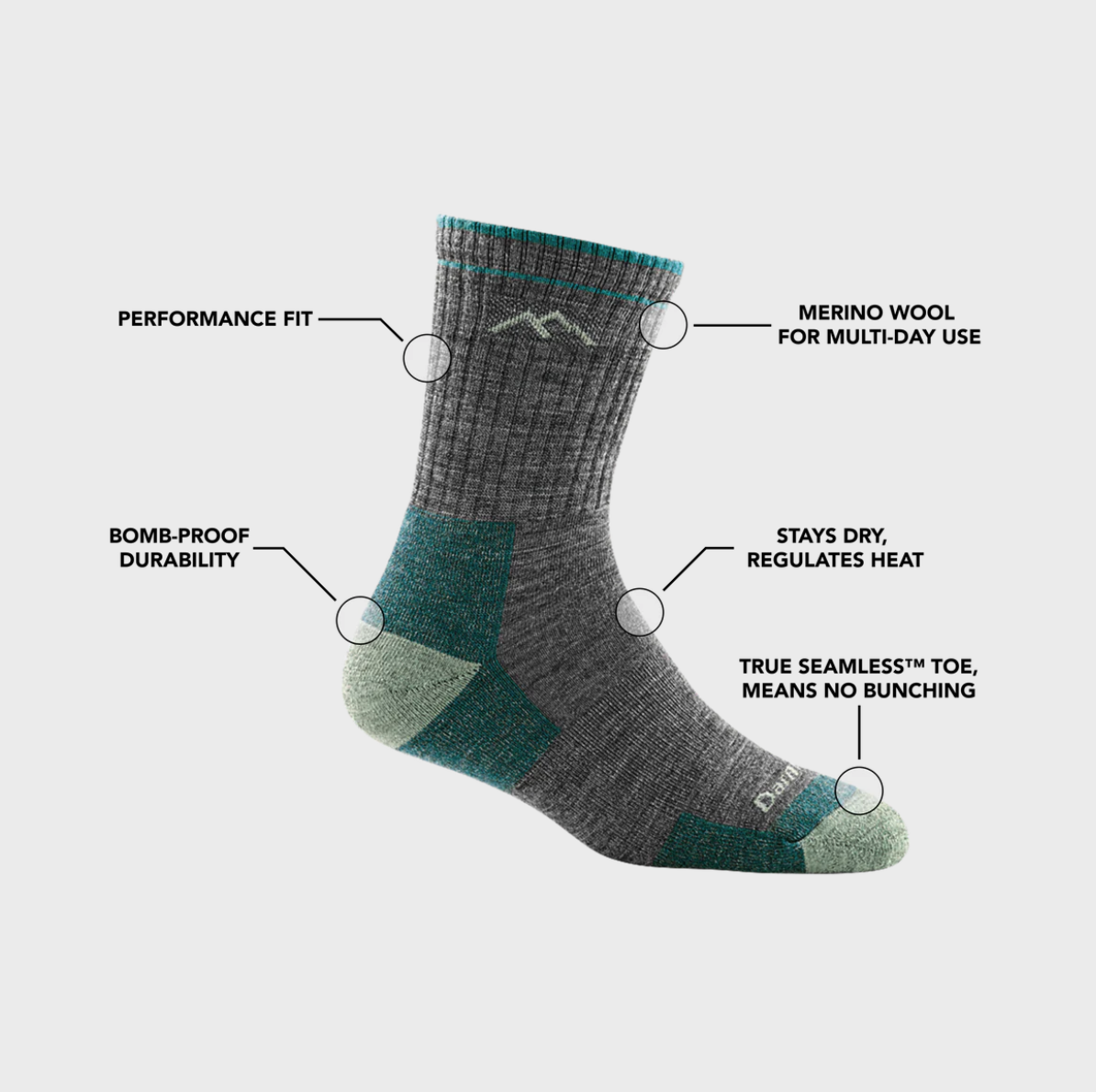 Women's | Hiker Micro Crew Midweight Hiking Sock W/Cushion