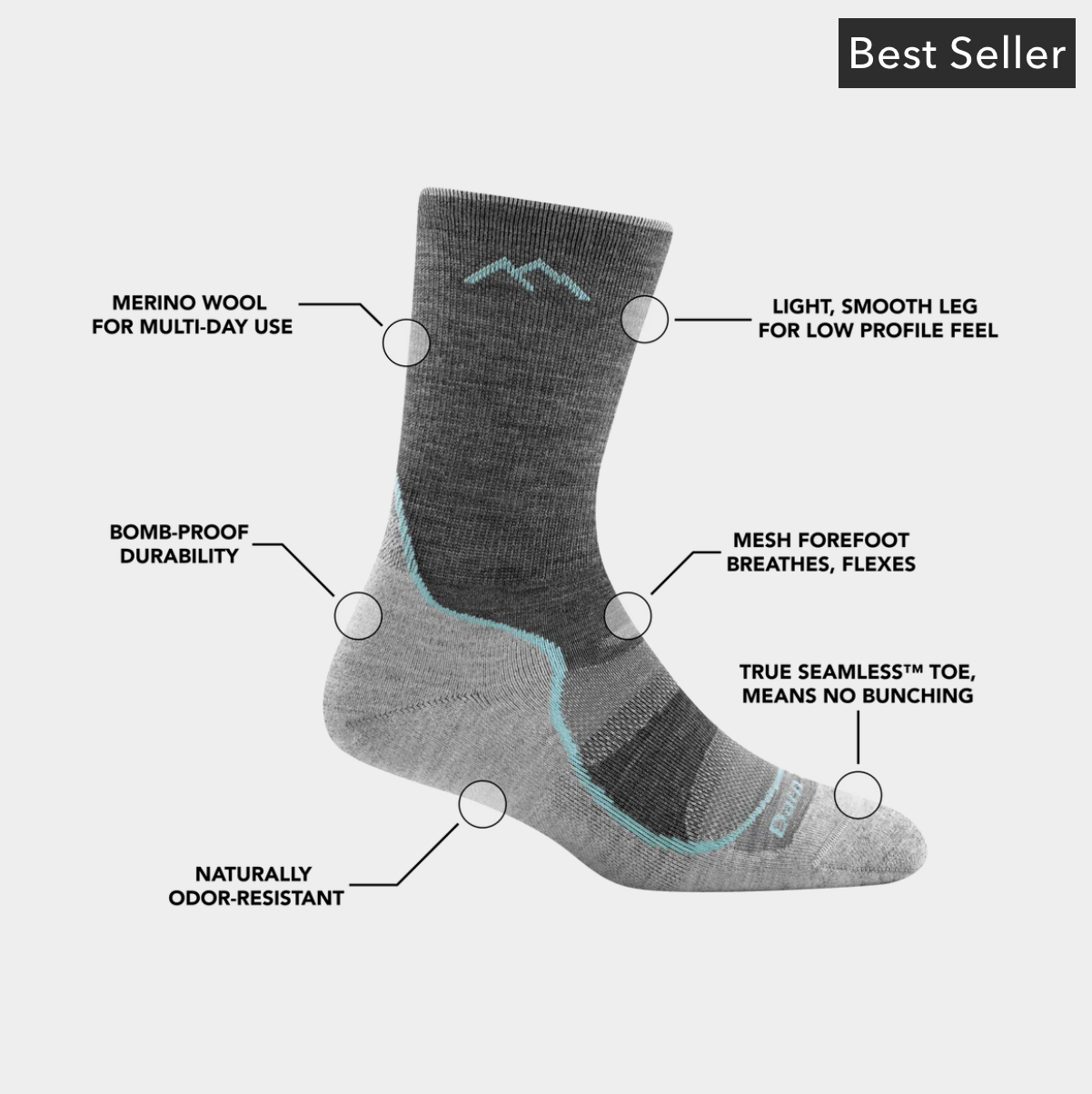 Women's | Light Hiker Micro Crew Lightweight Hiking Sock