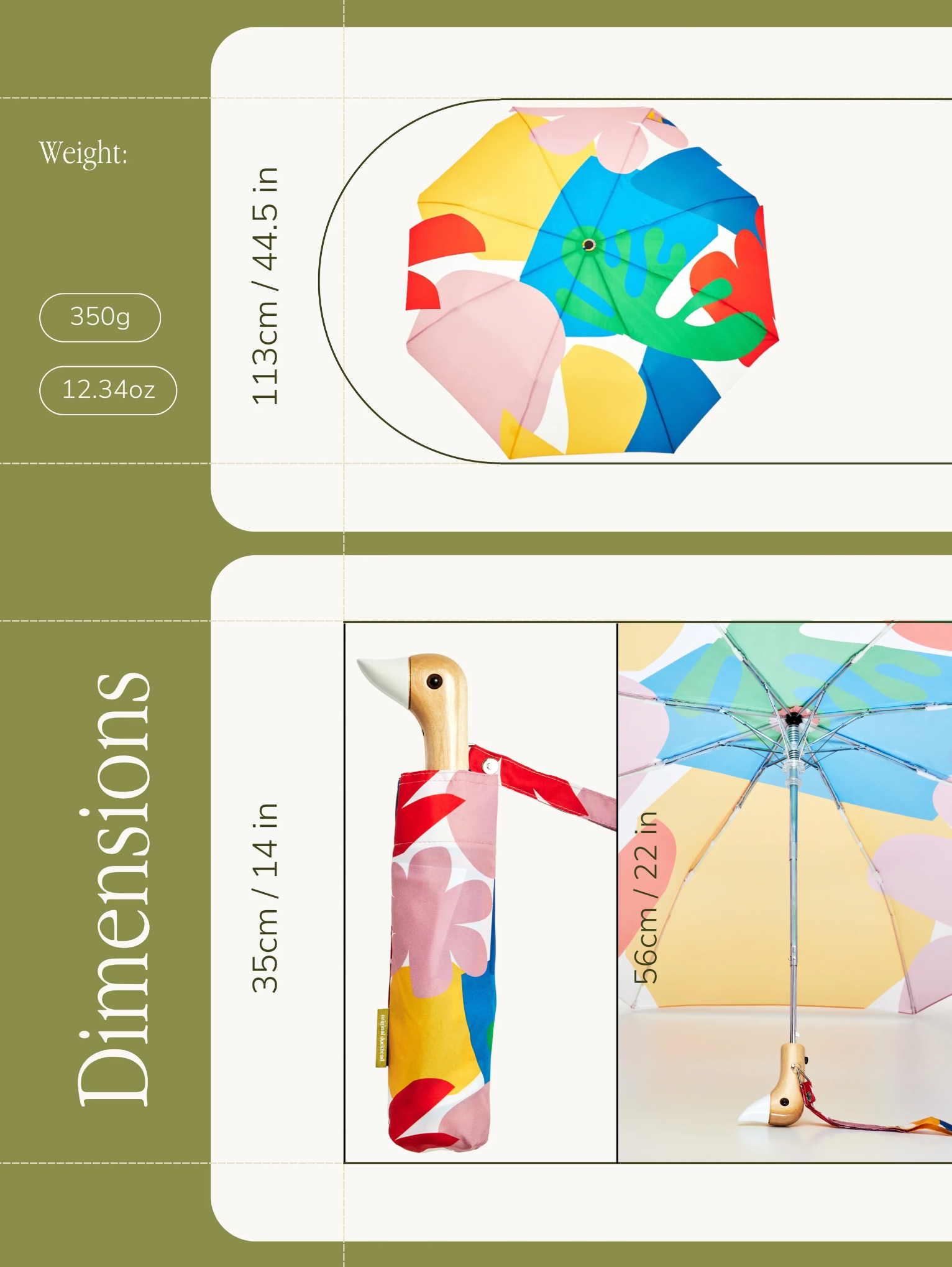 Compact Duck Umbrella | Multiple Colors