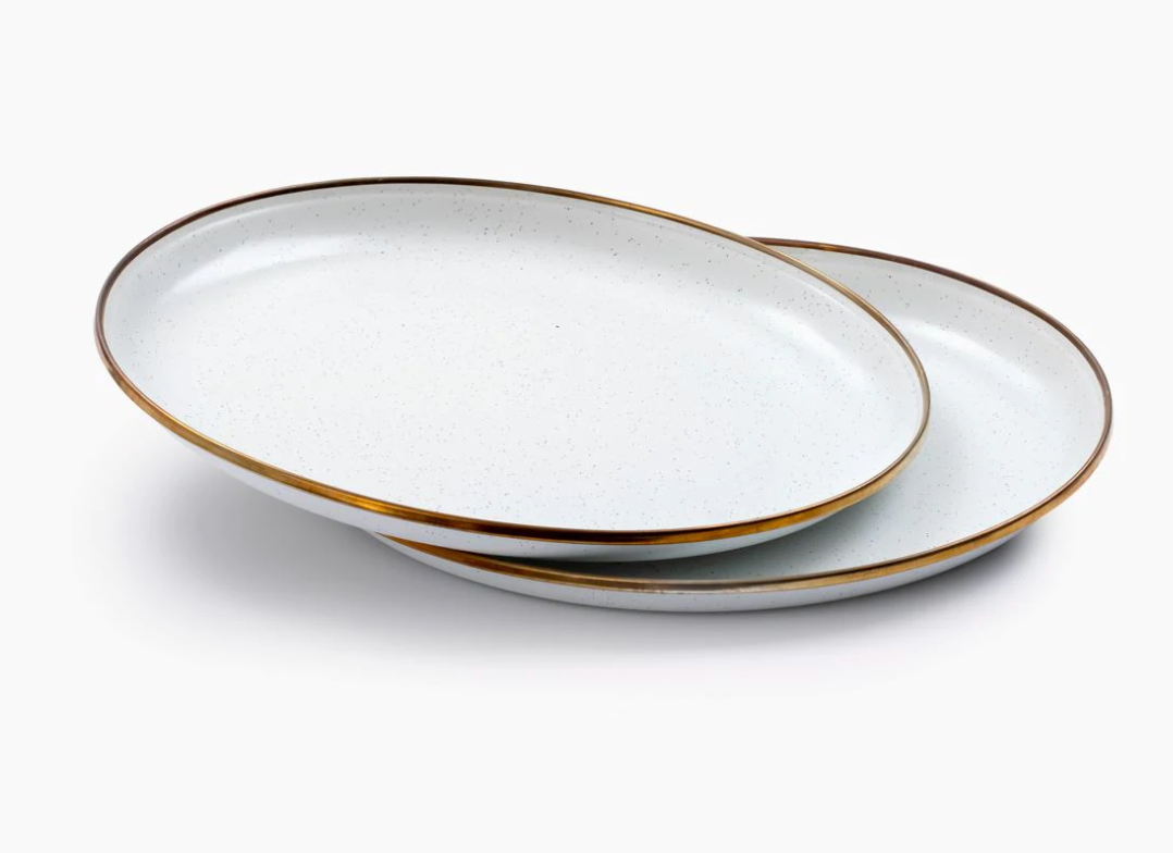 Enamel Salad Plate Set